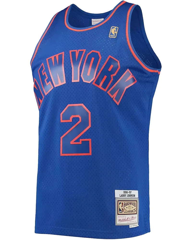 Mitchell & Ness NBA Swingman "Knicks 1996 Larry Johnson" Trikot - Blau Blau
