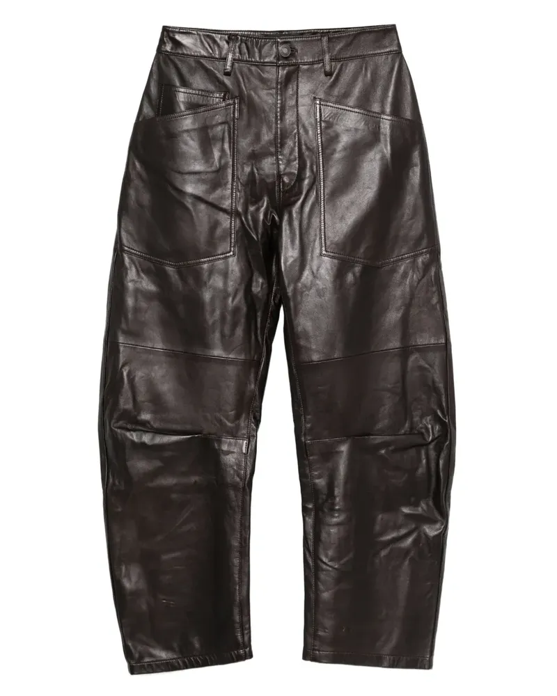 Nili Lotan Hose aus Leder - Braun Braun