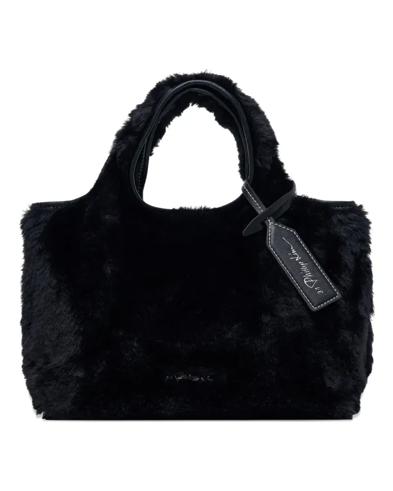 3.1 phillip lim Mini Market faux-fur tote bag - Schwarz Schwarz