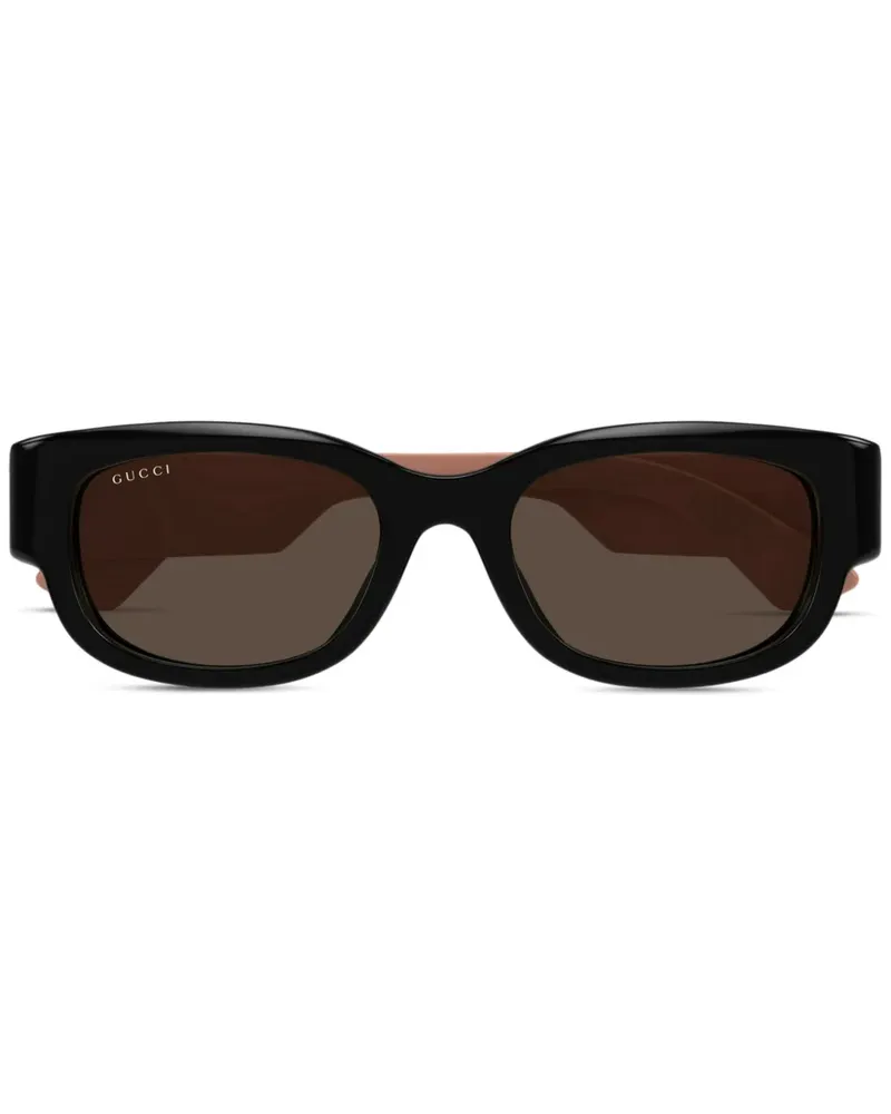 Gucci Sonnenbrille mit GG - Schwarz Schwarz