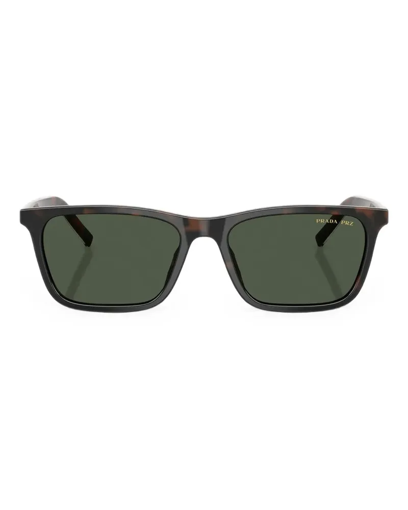 Prada Eckige Sonnenbrille in Schildpattoptik - Braun Braun