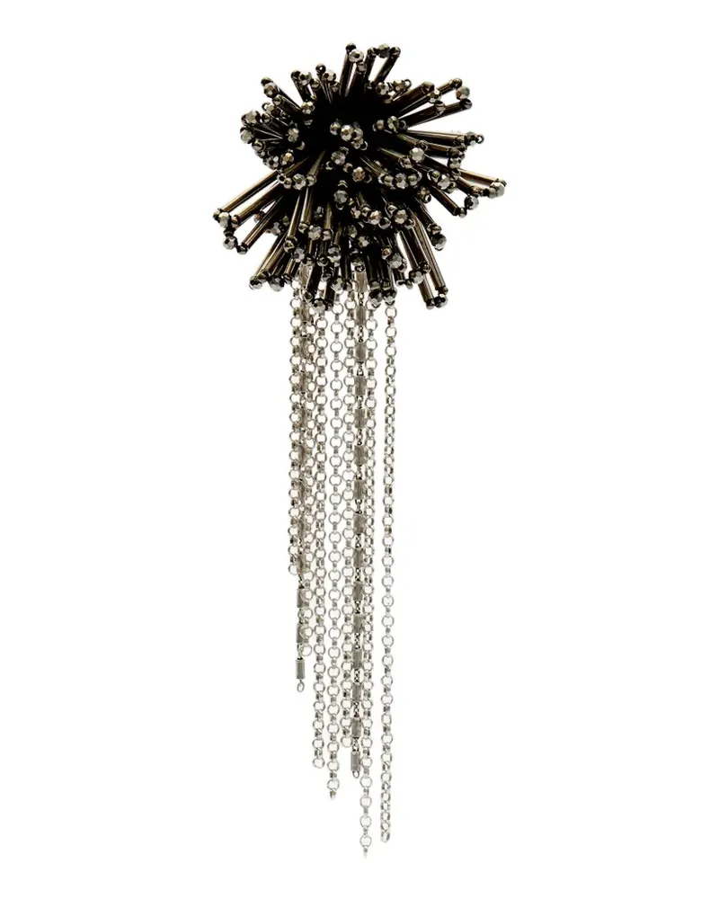 Isabel Marant beaded-embellished chain earrings - Silber Silber
