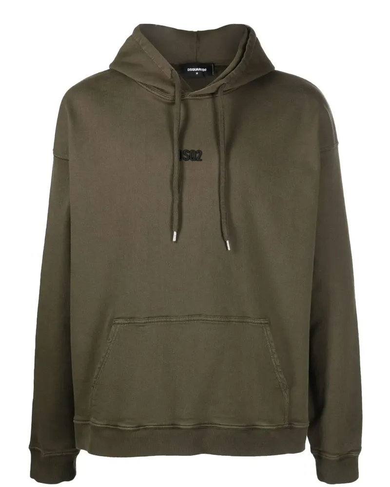 Dsquared2 Hoodie mit Logo-Stickerei - Grün Grün