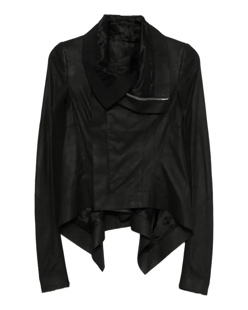 Rick Owens Naska asymmetric zip-up biker jacket - Schwarz Schwarz