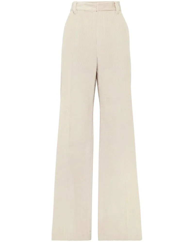 Brunello Cucinelli Cordhose mit weitem Bein - Nude Nude