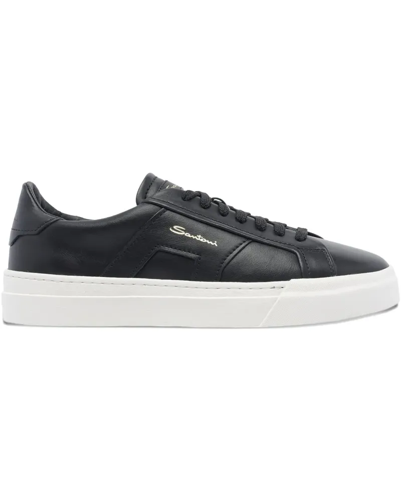 Santoni Sneakers mit runder Kappe - Schwarz Schwarz