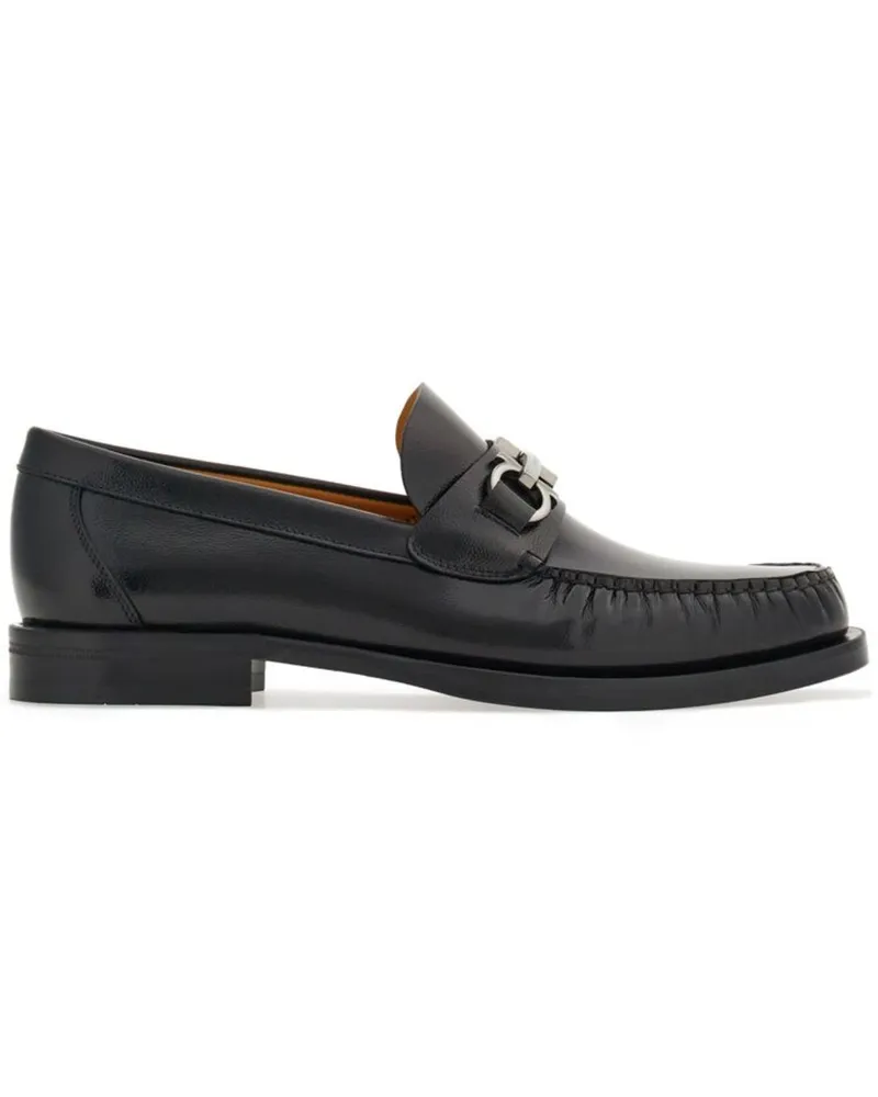 Ferragamo Loafer mit Gancini-Detail - Schwarz Schwarz