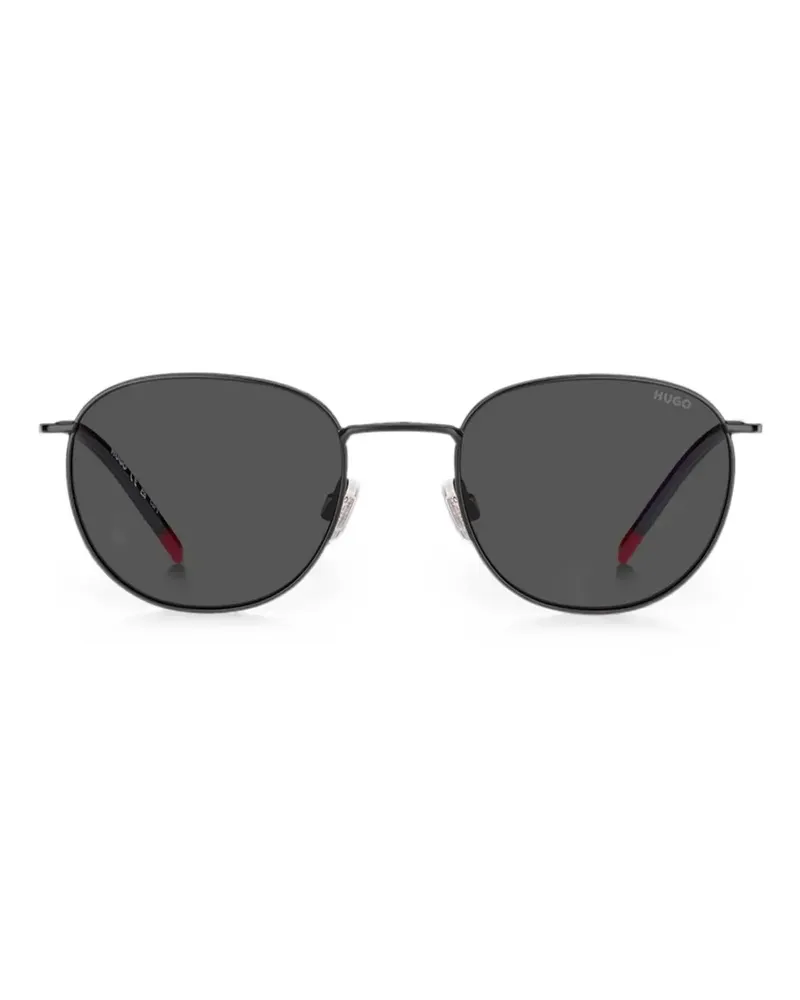 HUGO BOSS matte-finish geometric-frame sunglasses - Schwarz Schwarz