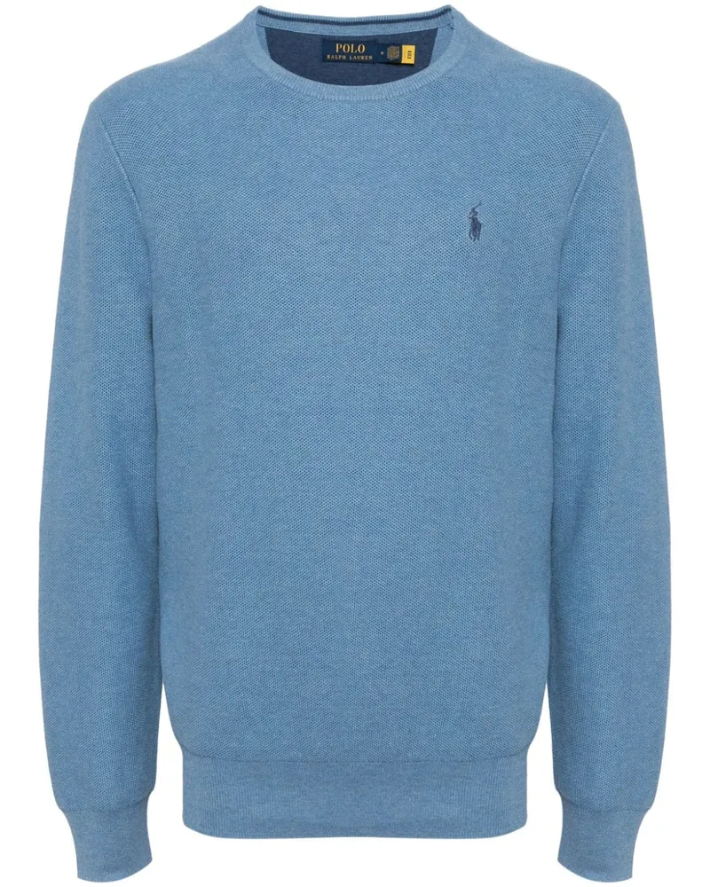 Ralph Lauren Pullover mit Polo Pony - Blau Blau