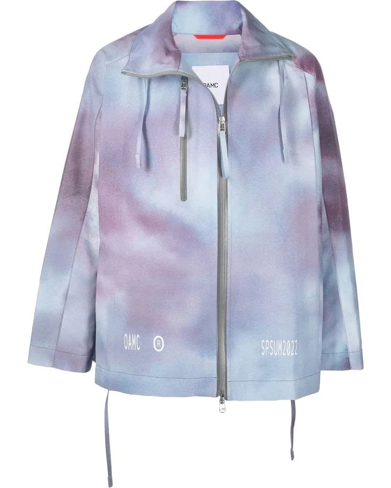 OAMC Leichte Jacke mit Batikmuster - Blau Blau