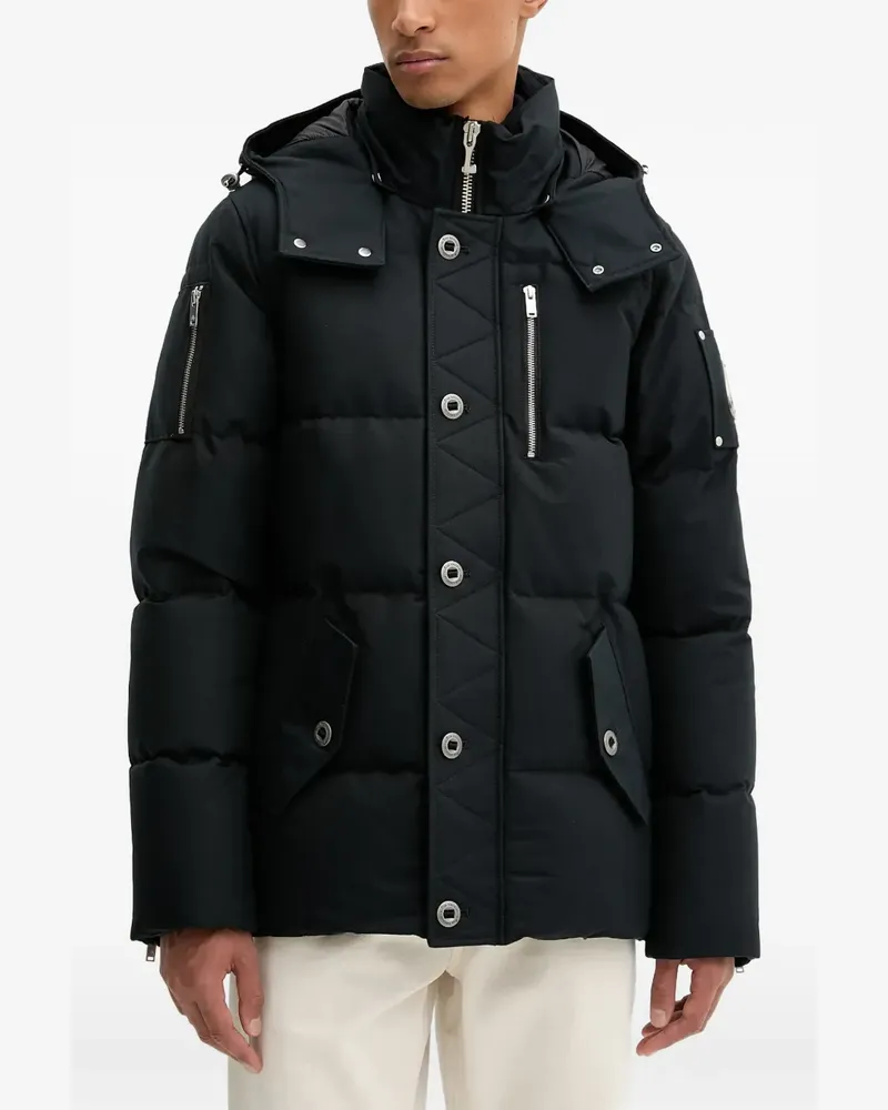 Moose Knuckles hooded quilted jacket - Schwarz Schwarz