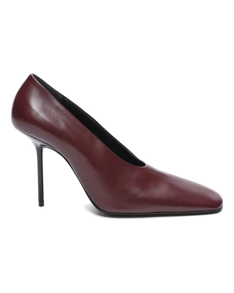 Victoria Beckham square-toe leather pumps - Rot Rot
