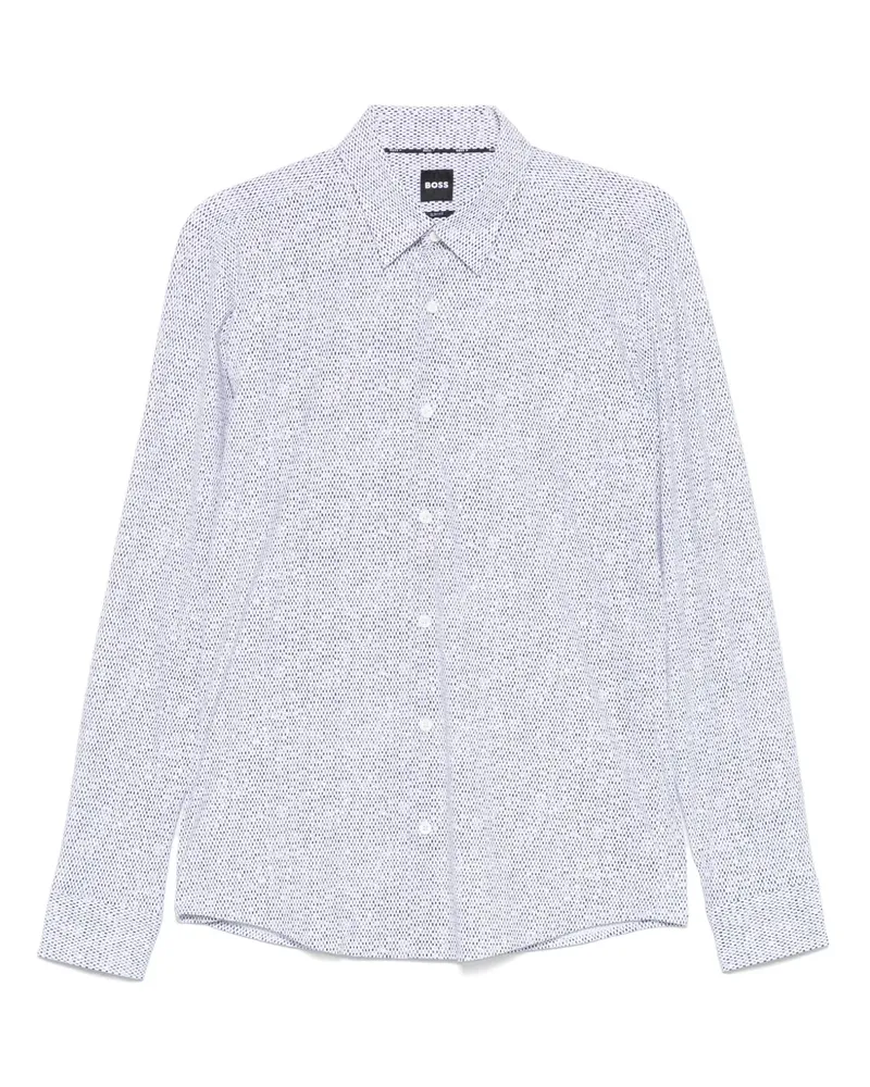 HUGO BOSS Hemd mit geometrischem Print - Weiß Weiß