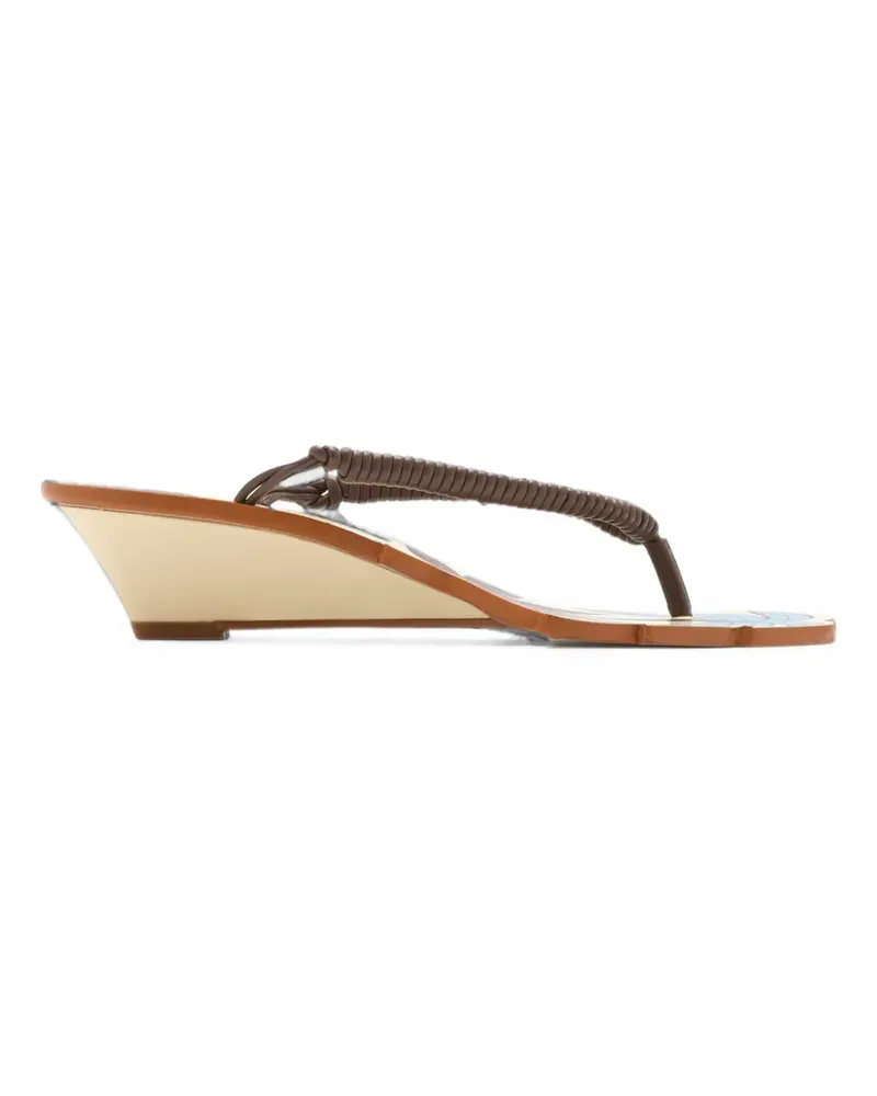 FARM Rio Sandalen mit Palmenmotiv - Braun Braun