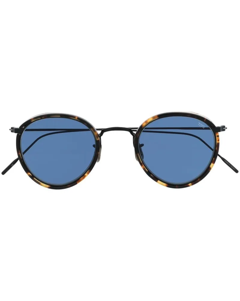 EYEVAN 7285 Runde 717 Sonnenbrille - Schwarz Schwarz