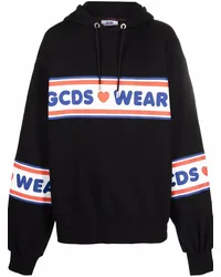 GCDS Hoodie mit Logo-Print Schwarz