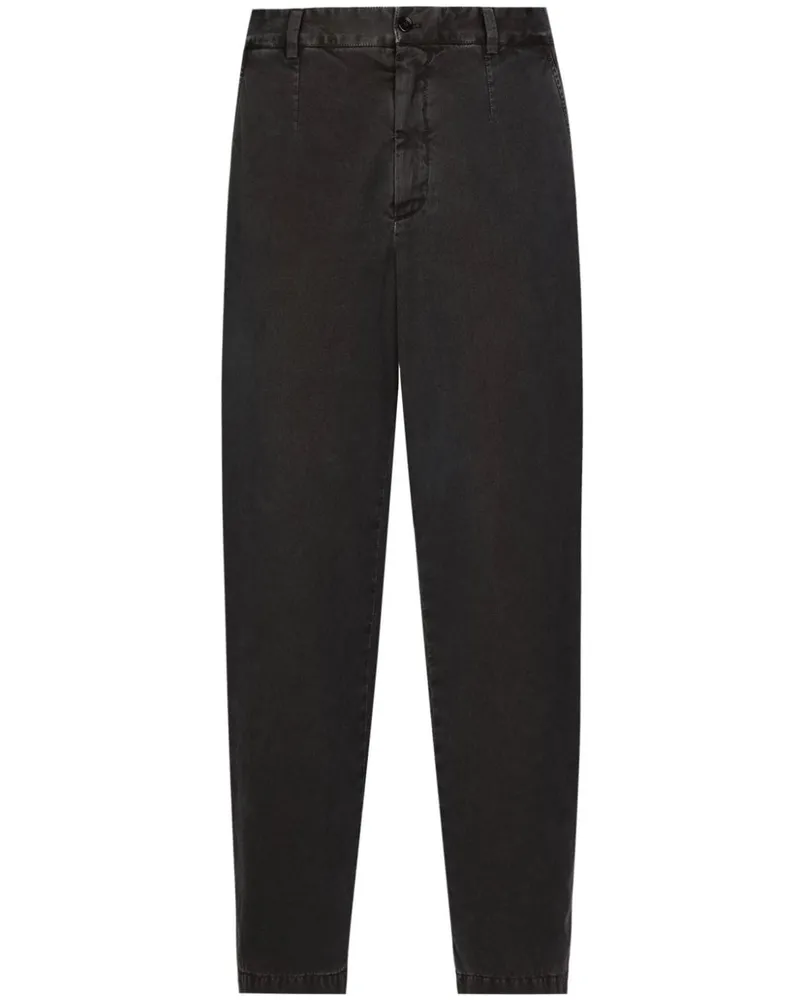 Dolce & Gabbana Tapered-Hose mit Logo-Detail - Schwarz Schwarz