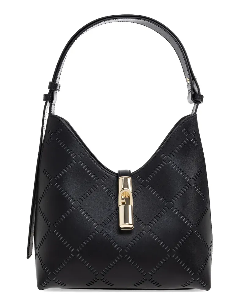 Furla Goccia gold-tone padlock tote bag - Schwarz Schwarz