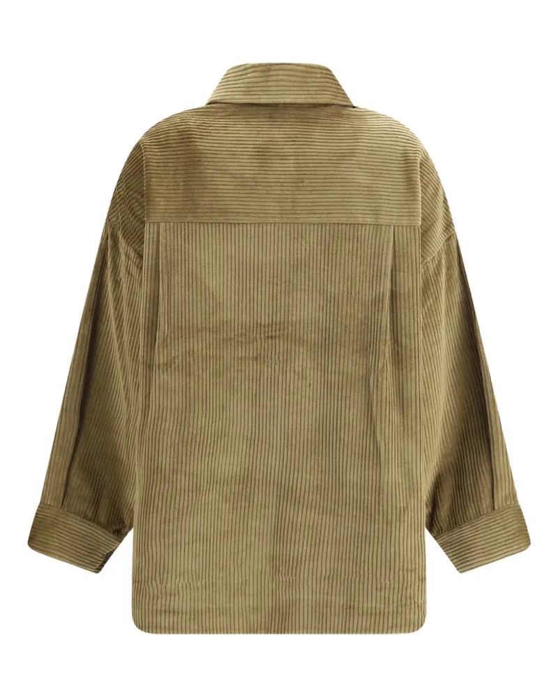 SoSUE Ted corduroy buttoned coat - Nude Nude