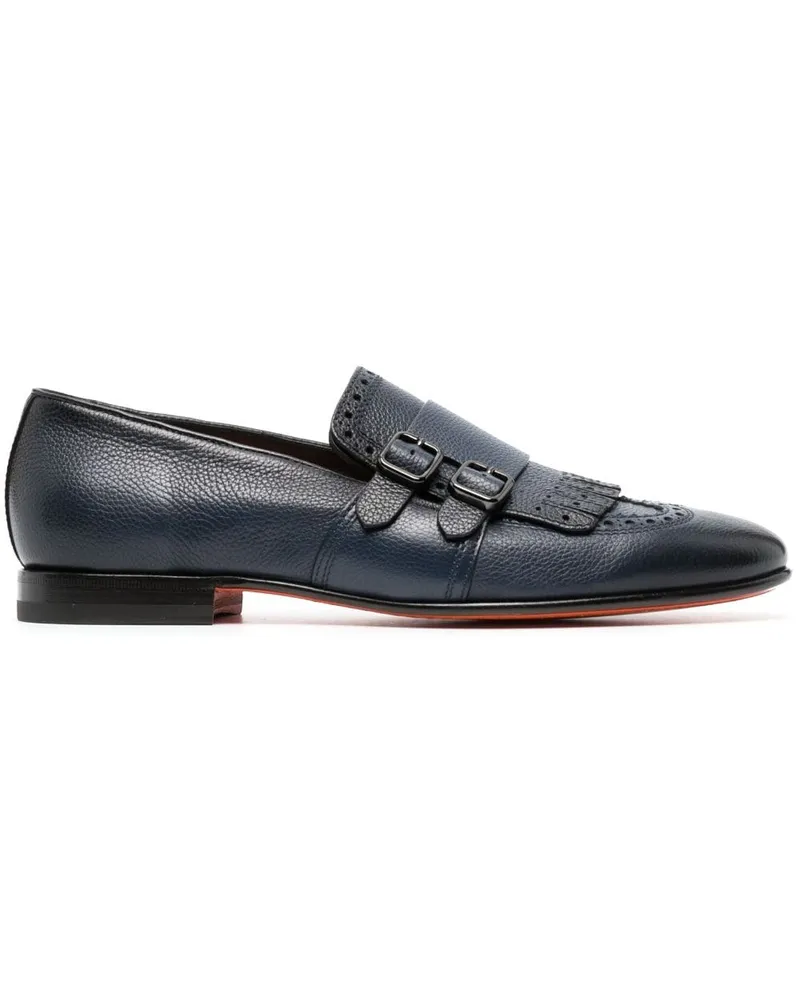 Santoni Monk-Schuhe mit Ziernaht - Blau Blau