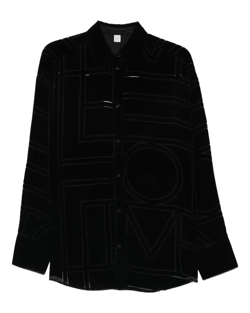 Totême velvet shirt - Schwarz Schwarz