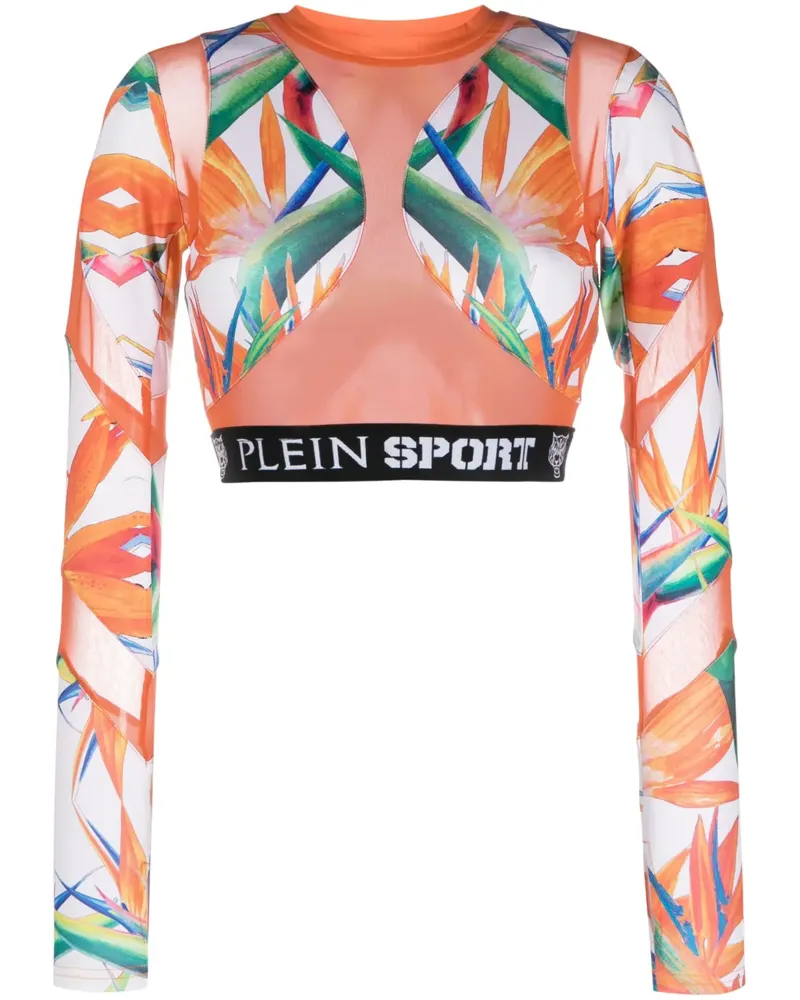 Philipp Plein Oberteil mit Blumen-Print - Orange Orange