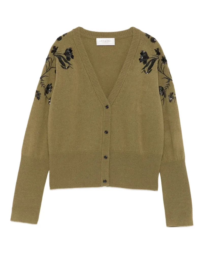 Ermanno Scervino Cardigan mit Pailletten - Grün Grün