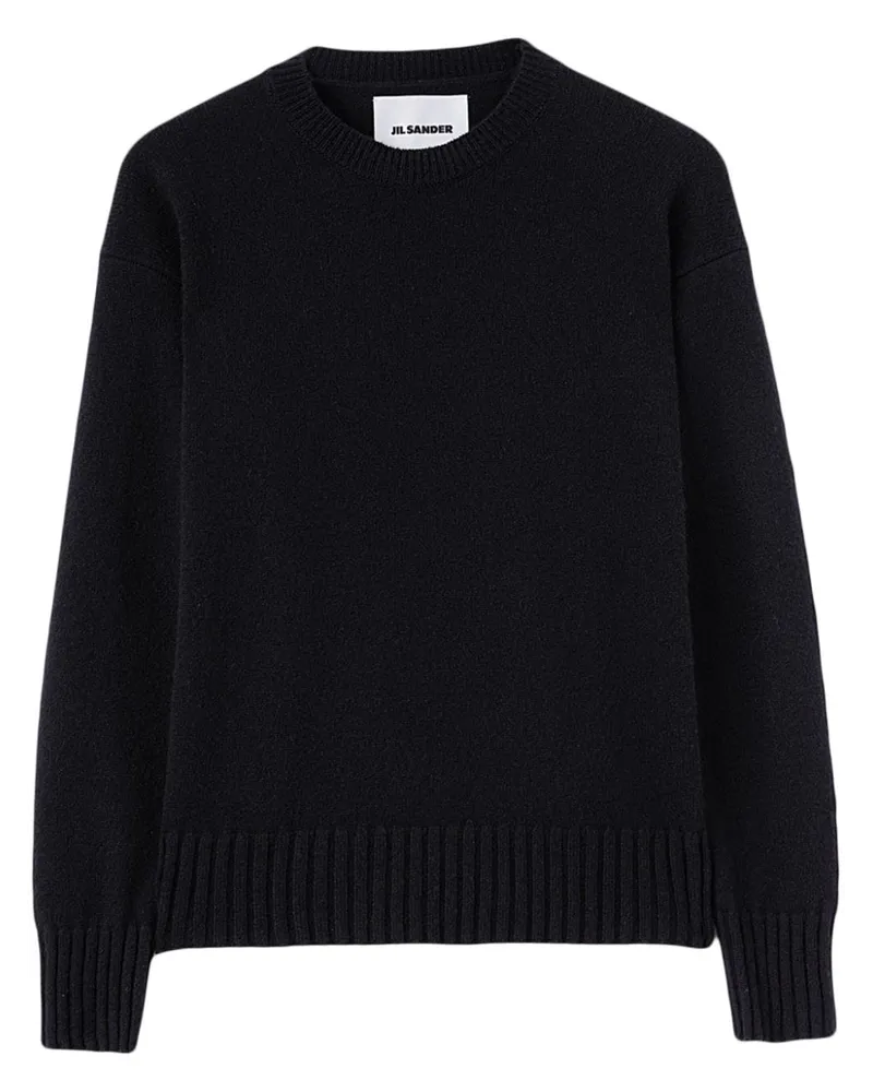 Jil Sander Kaschmirpullover mit Rundhalsausschnitt Schwarz