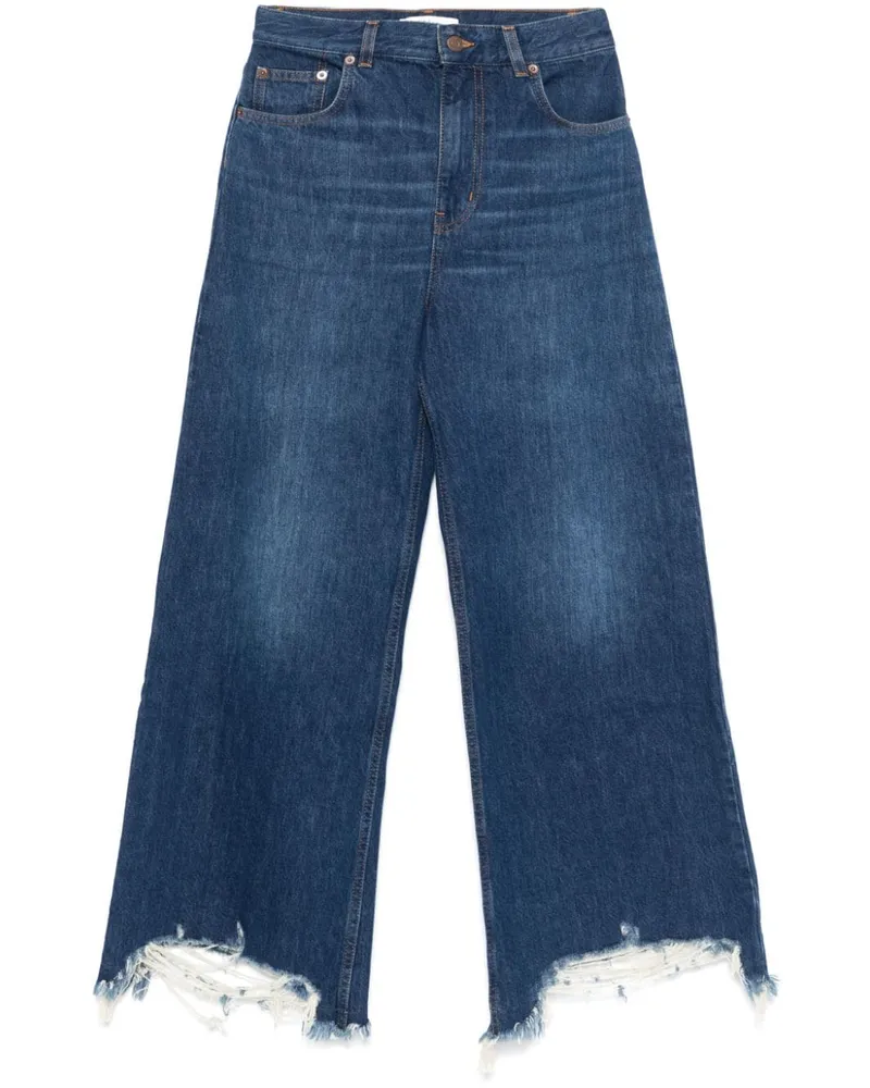 Chloé Weite Cropped-Jeans - Blau Blau