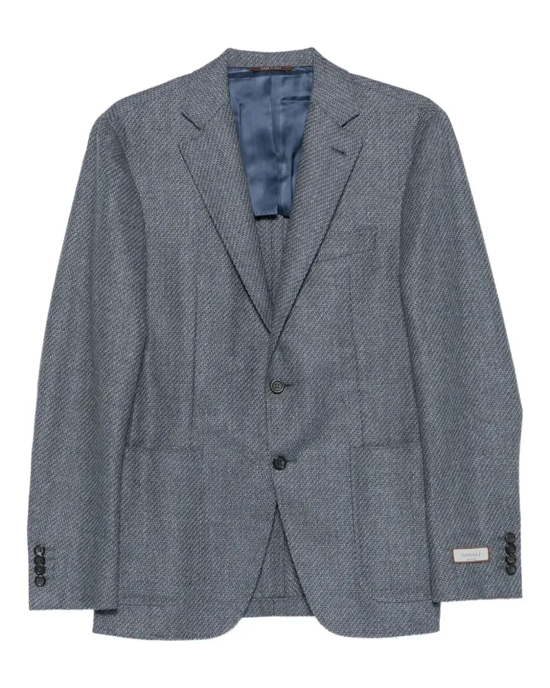 Canali Strukturiertes Sakko - Blau Blau