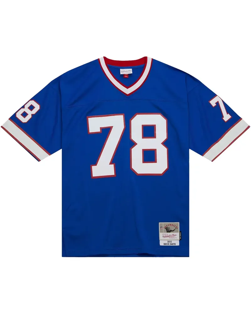 Mitchell & Ness 1990/91 Bruce Smith Legacy "Buffalo Bills" Trikot - Blau Blau