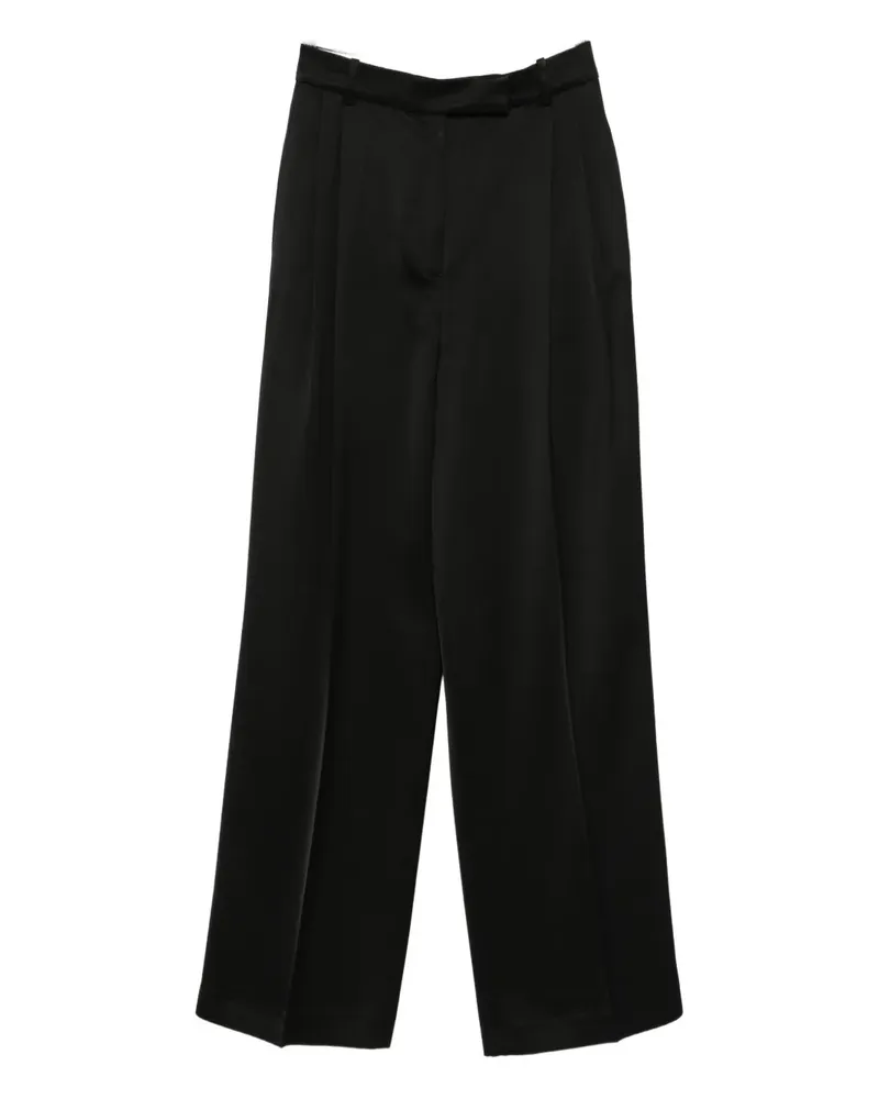 Róhe high-waist satin trousers - Schwarz Schwarz