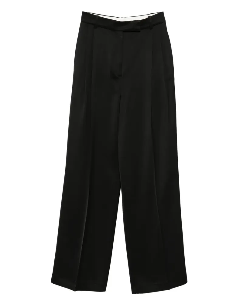 Róhe Satinhose mit hohem Bund - Schwarz Schwarz