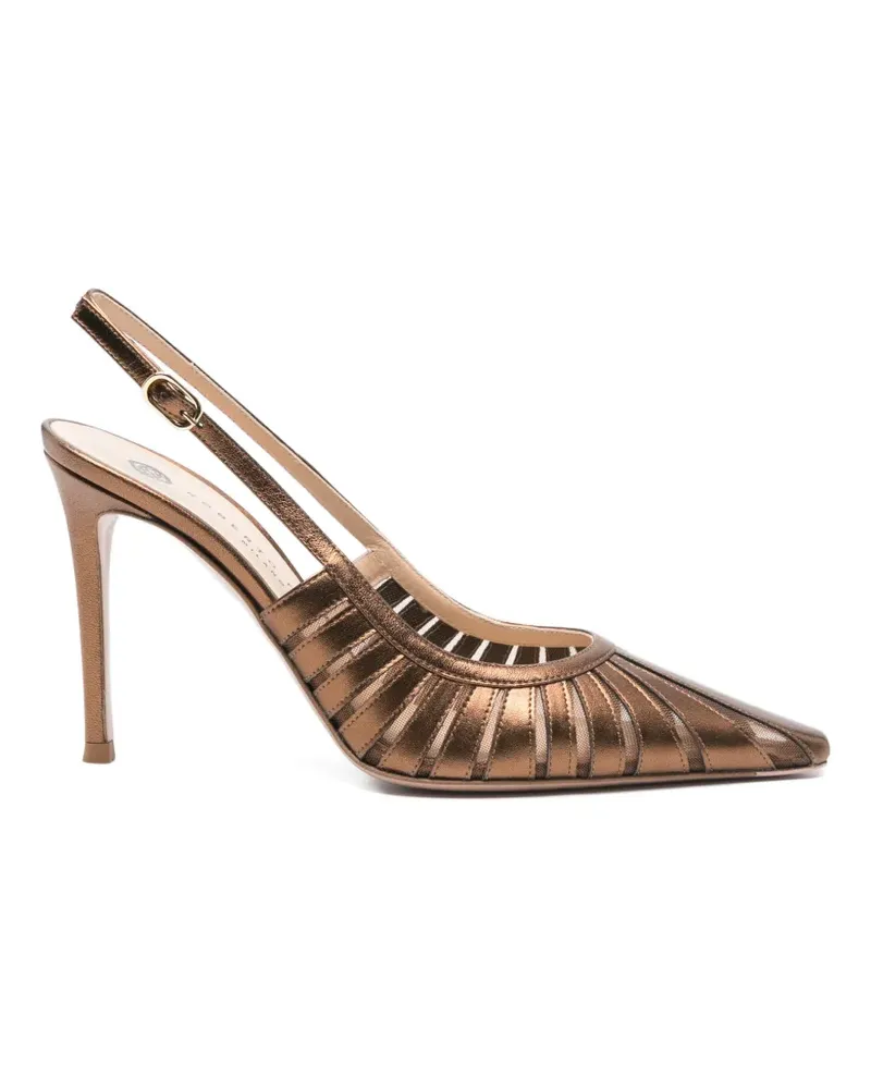 FESTA Milano leather slingback pumps - Braun Braun