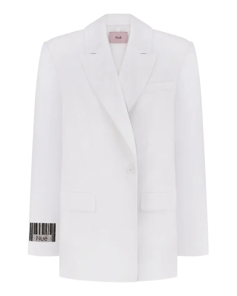 Nuè Oversized-Blazer mit Barcode - Weiß Weiß