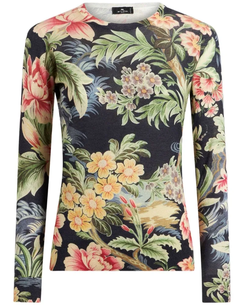 Etro Pullover mit Print - Blau Blau