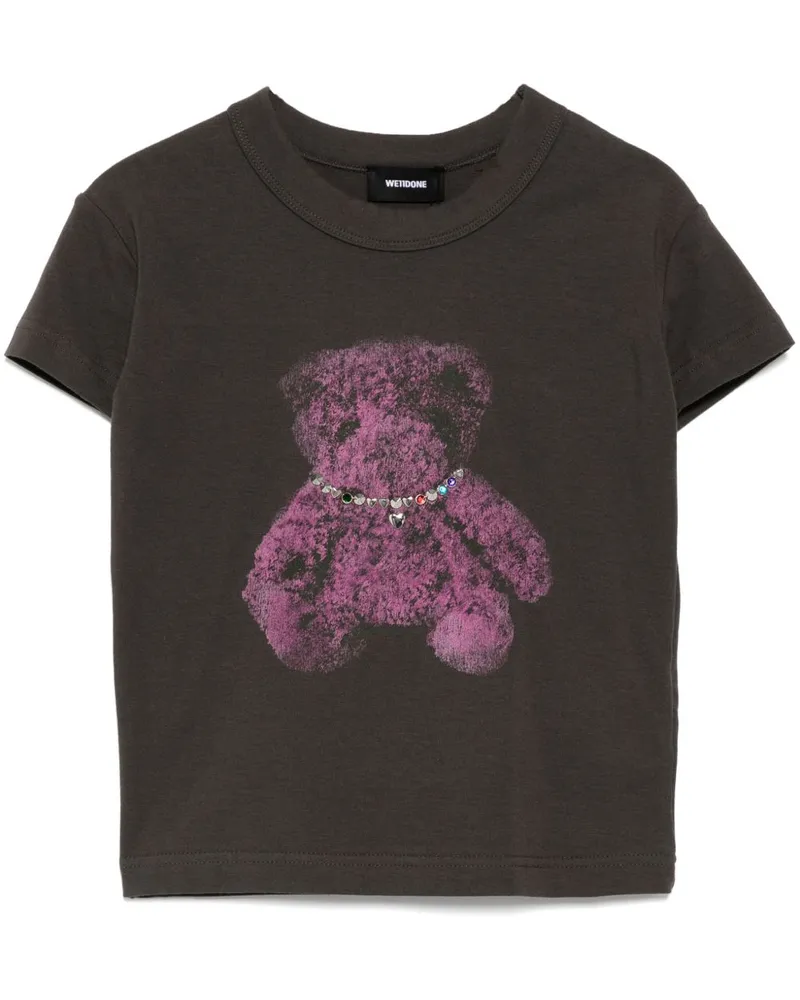 WE 11 DONE T-Shirt mit grafischem Print - Grau Grau