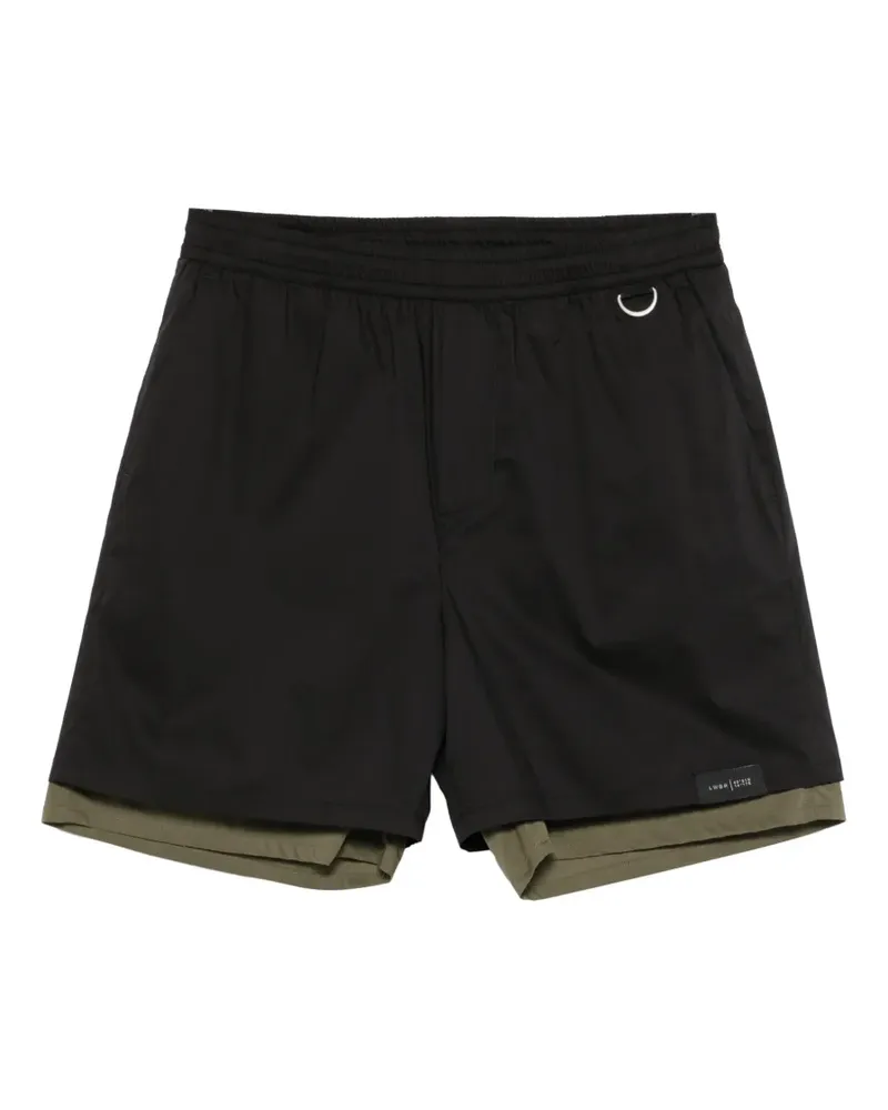 Low Brand layered-design shorts - Schwarz Schwarz