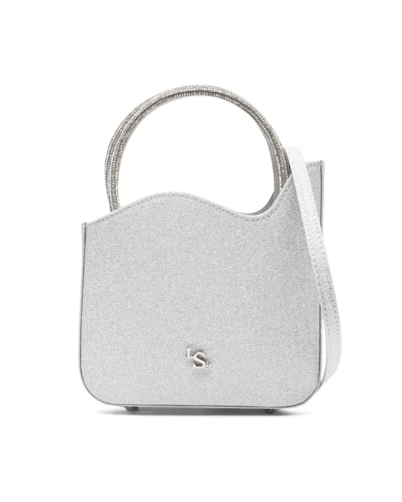 Le Silla Ivy Handtasche mit Glitter-Optik - Silber Silber