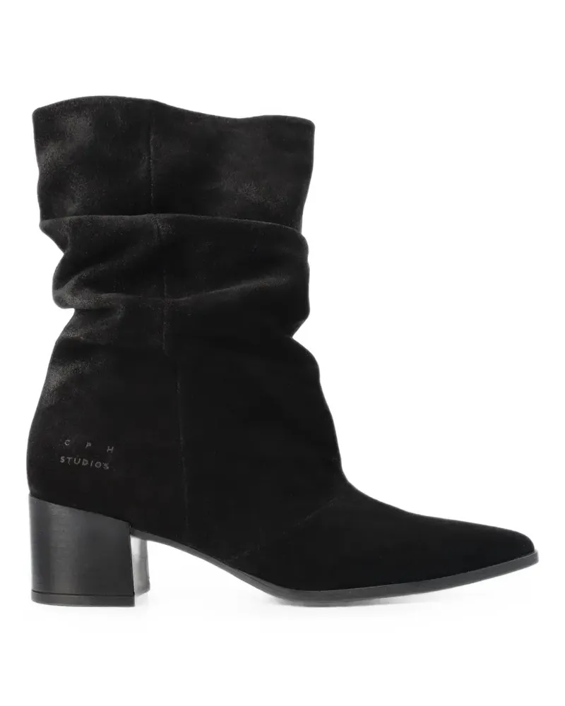 Copenhagen slouchy ankle boots - Schwarz Schwarz