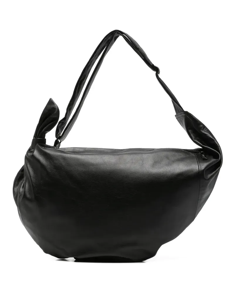 Yohji Yamamoto knot-detail leather shoulder bag - Schwarz Schwarz
