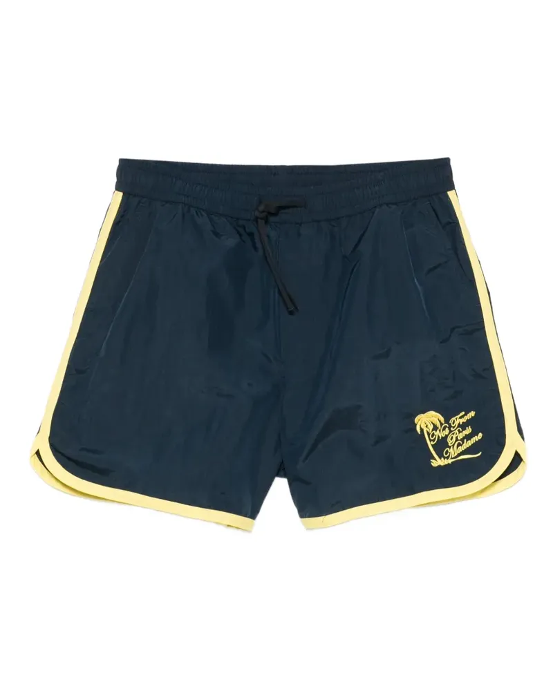 Drôle de Monsieur embroidered shorts - Blau Blau