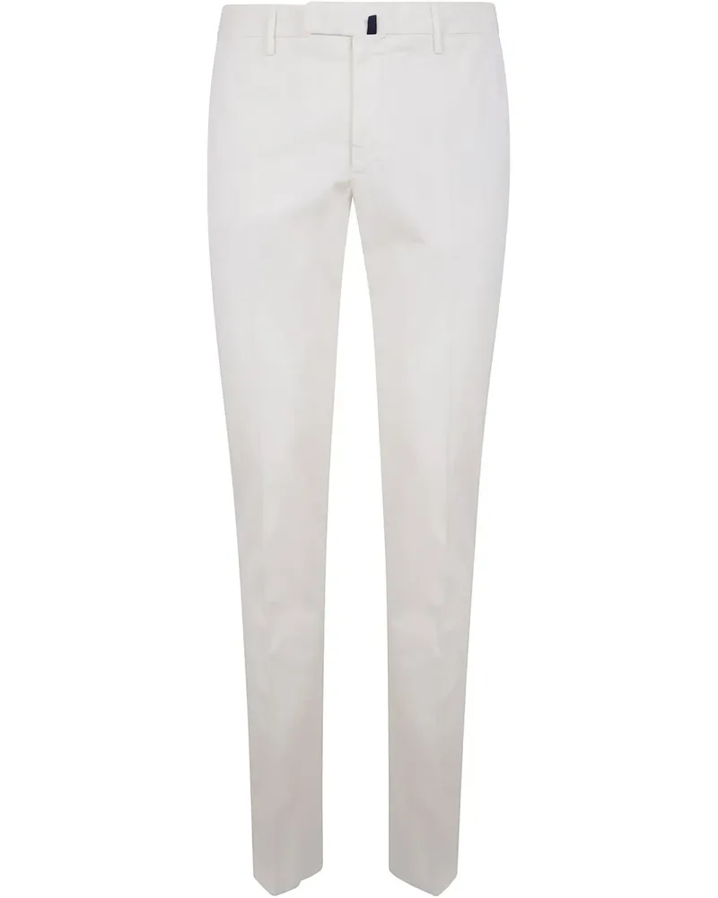 Incotex Chino mit Bügelfalten - Weiß Weiß