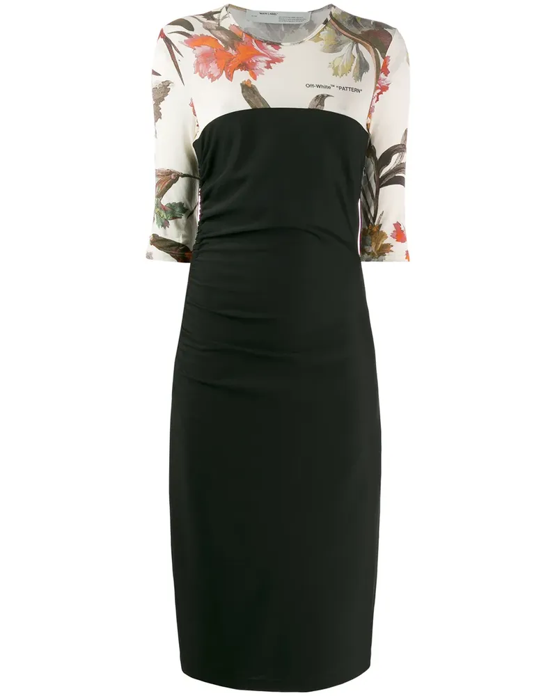 OFF-WHITE Zweilagiges Midikleid - Schwarz Schwarz