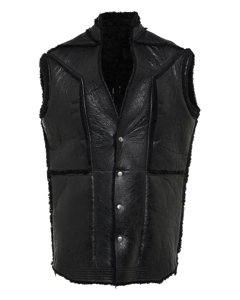 Rick Owens Weste aus Shearling - Schwarz Schwarz