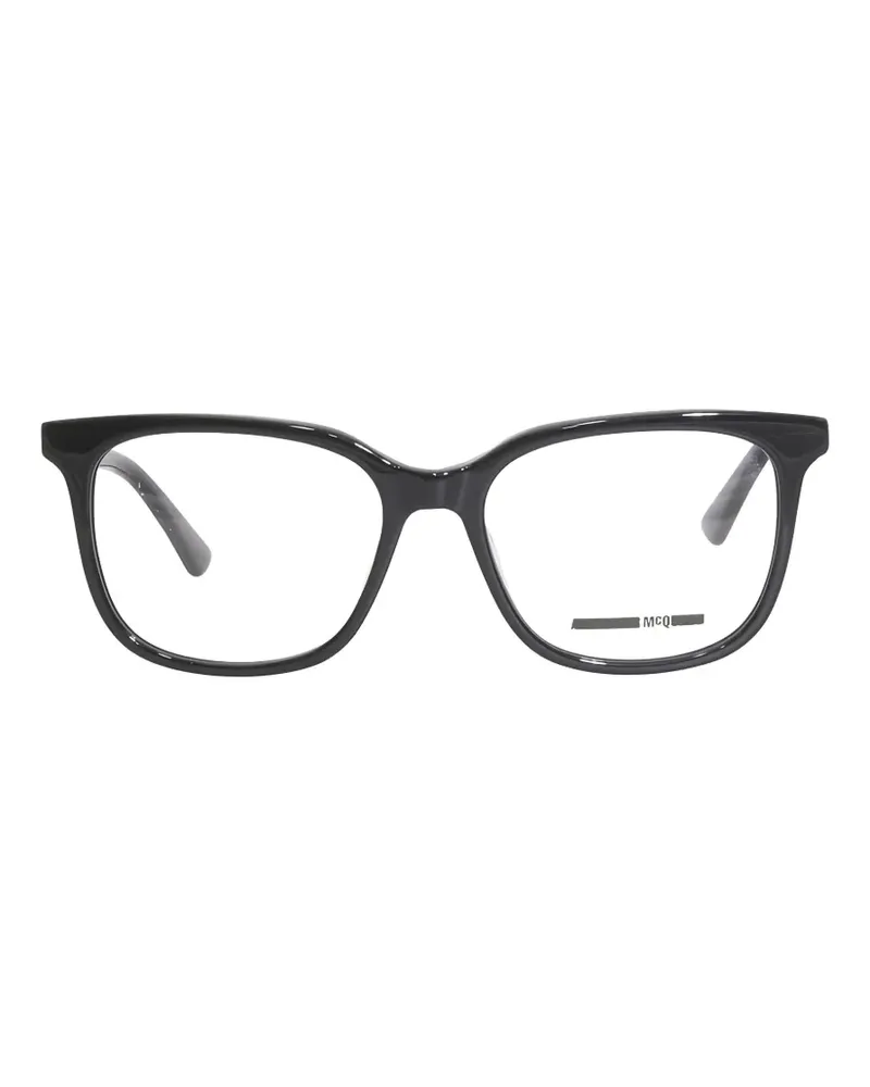 Alexander McQueen Brille mit eckigem Gestell - Schwarz Schwarz