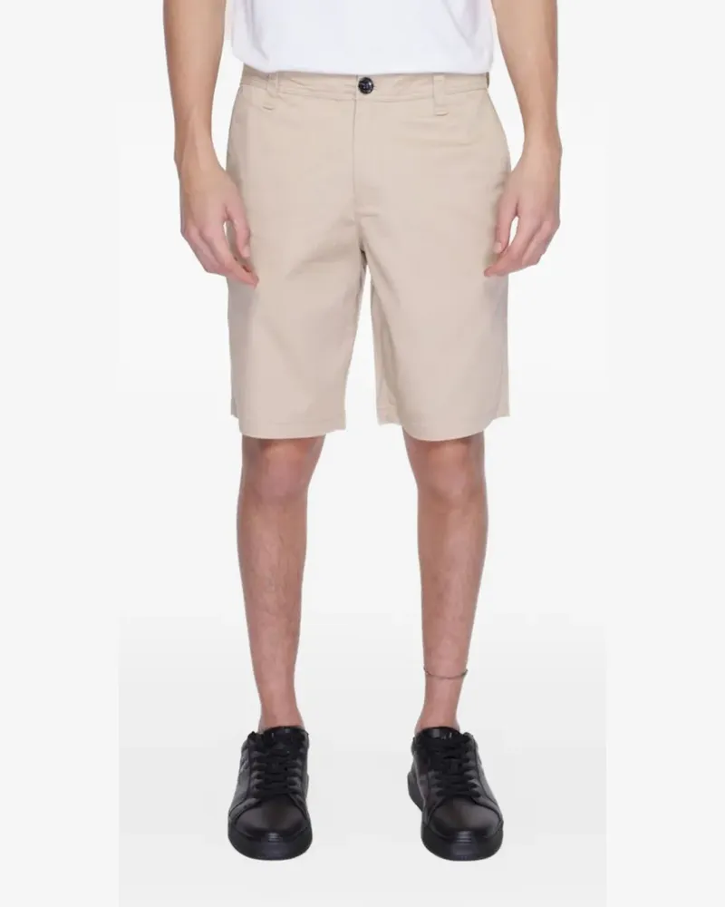 Armani Exchange logo-detail chino shorts - Nude Nude