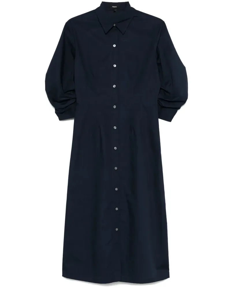 Theory Midikleid mit Raffung - Blau Blau