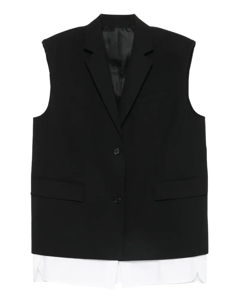 JUUN.J buttoned sleeveless waistcoat - Schwarz Schwarz