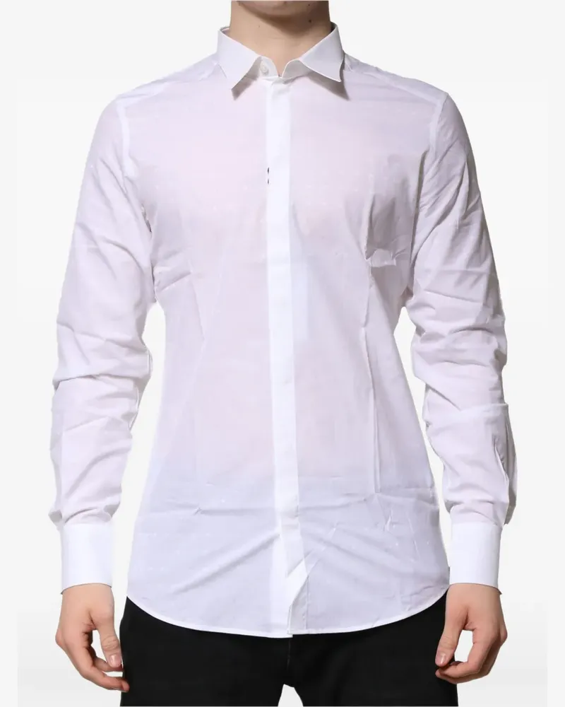 Dolce & Gabbana Hemd mit Logo - Weiß Weiß